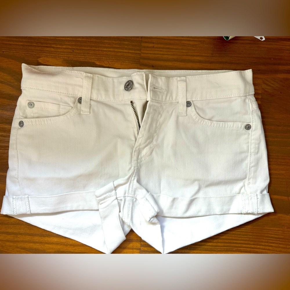 White Denim Shorts by 7 For All Mankind